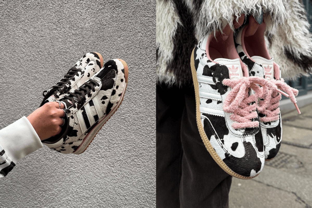 De dierenprint saga wordt voortgezet met de adidas Samba en SL72 'Cow Print'