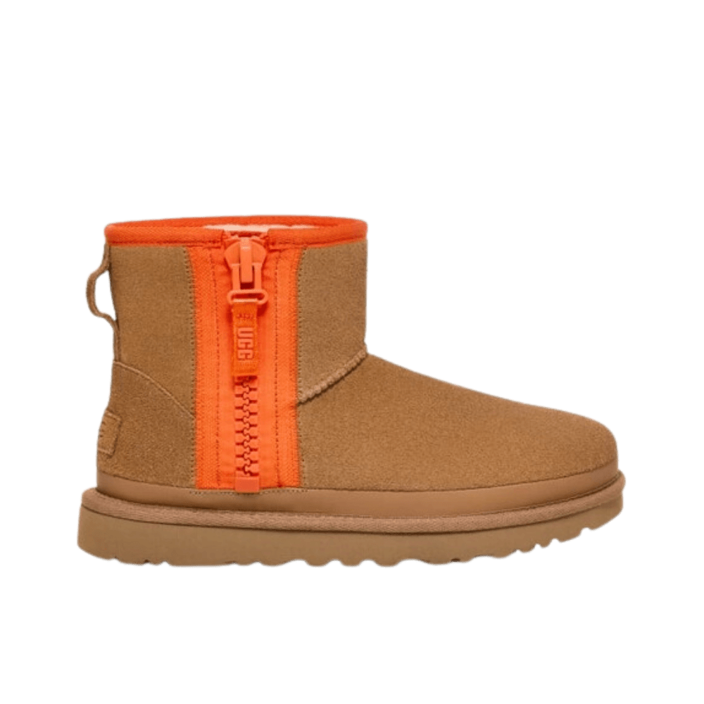 UGG Classic Mini Zipper Tape Logo Boot Brown