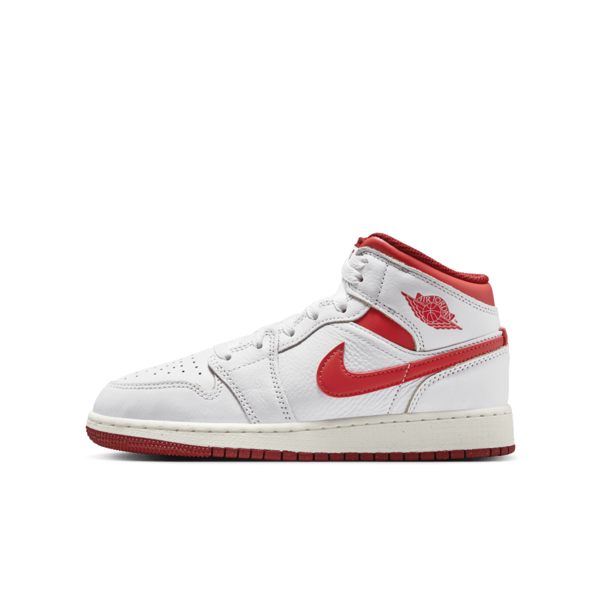 Air Jordan 1 Mid SE GS 'White Dune Red' FJ3464-160