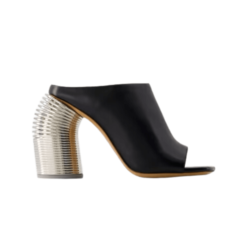 Off-White Women's Silver Sprg Mule Shoes Black