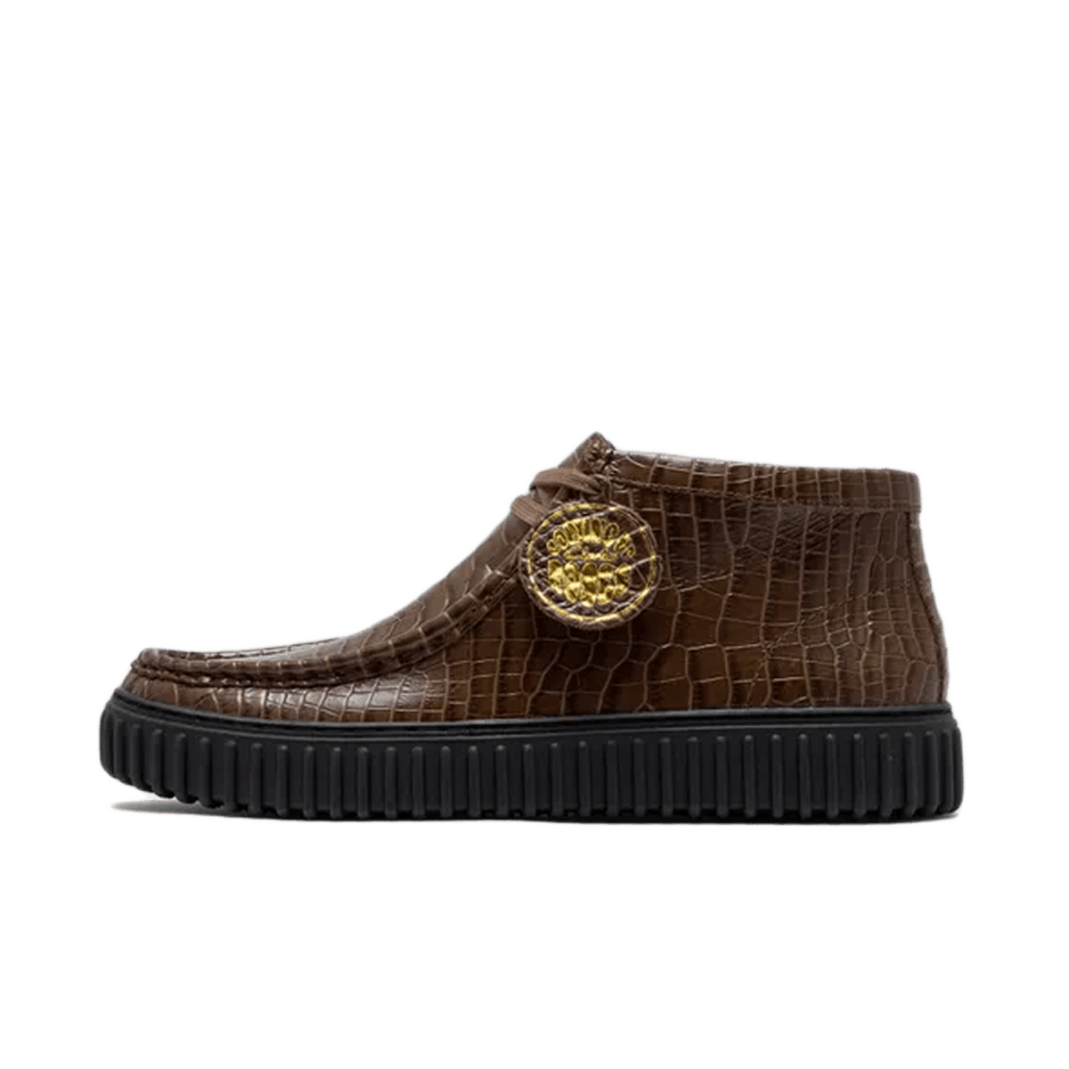 Martin Rose x Pleasures x Clarks CUR Torhill Hi 'Brown Croc'