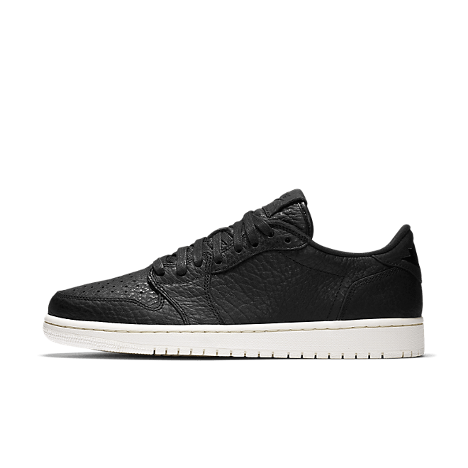 Nike Air Jordan 1 Retro Low *No Swoosh* (Black - Black - Sail)