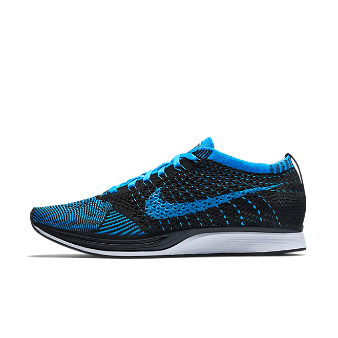 Nike Flyknit Racer Black Photo Blue 526628-001