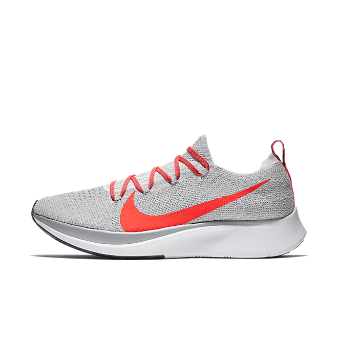 Nike Zoom Fly Flyknit Pure Platinum Bright Crimson AR4561-044