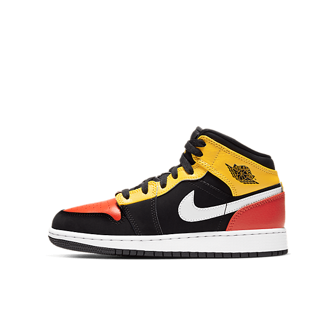 Jordan 1 Mid Black Amarillo Team Orange (GS) BQ6931-087