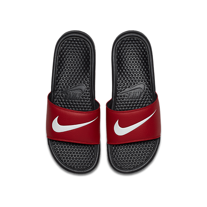 Nike Benassi Swoosh Black/White-Gym Red 312618-006