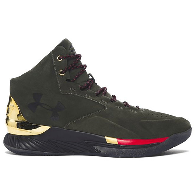 Under Armour Curry 1 Lux Mid Suede Downtown Green 1296617-330