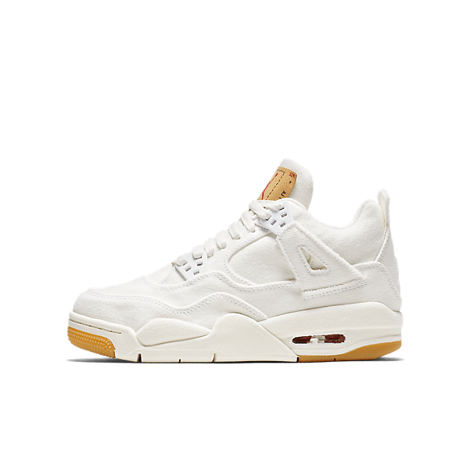 Jordan 4 Retro Levi's White (GS) (Levi's Tag) AQ9103-100