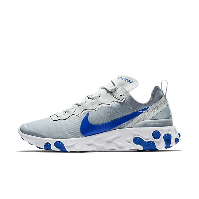 Nike React Element 55 Pure Platinum Racer Blue BQ6166-005