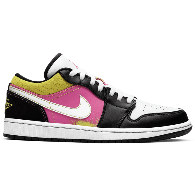 Jordan 1 Low Black Active Fuchsia Cyber CW5564-001