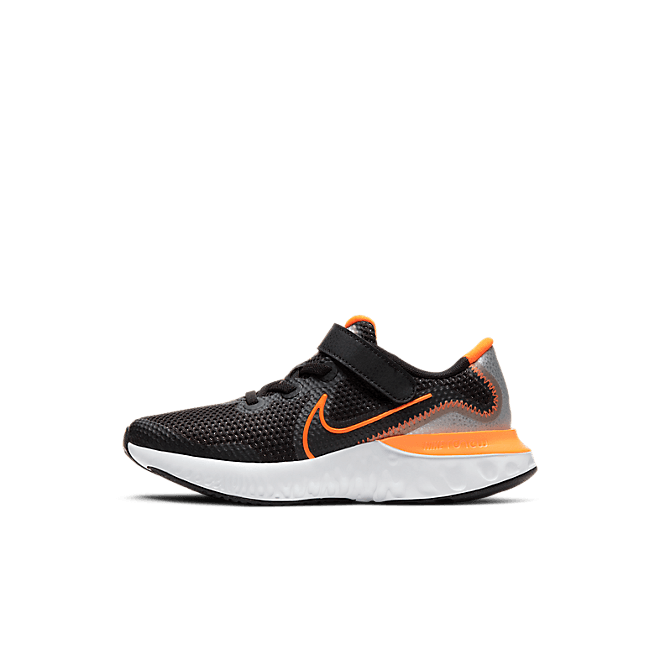 Nike Renew Run Black Total Orange (PS)