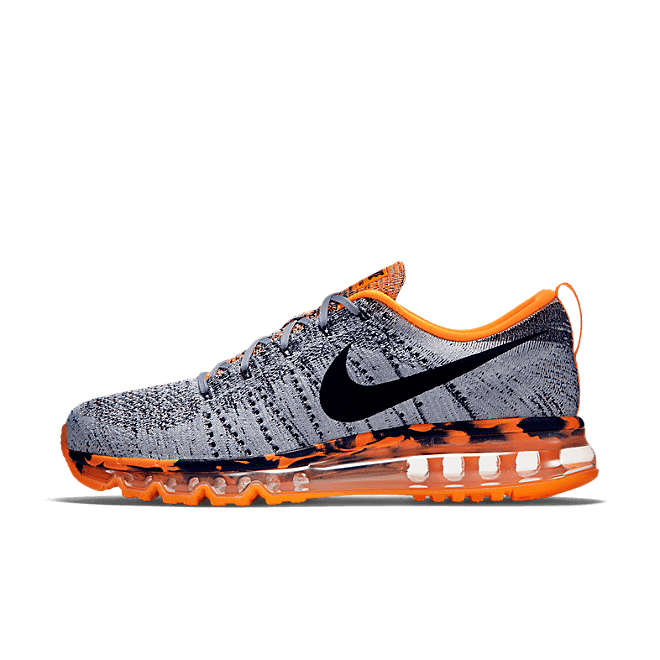 Nike Flyknit Max Wolf Grey Black Orange