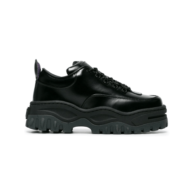 Eytys Black Angel Lift Leather Platform Sneakers