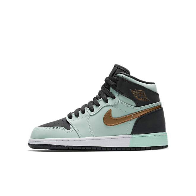 Jordan 1 Retro High Mint Foam Anthracite Metallic Gold (GS) 332148-300