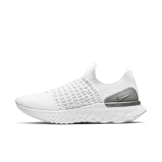 Nike React Phantom Run Flyknit 2 White Pure Platinum (W) CJ0280-100