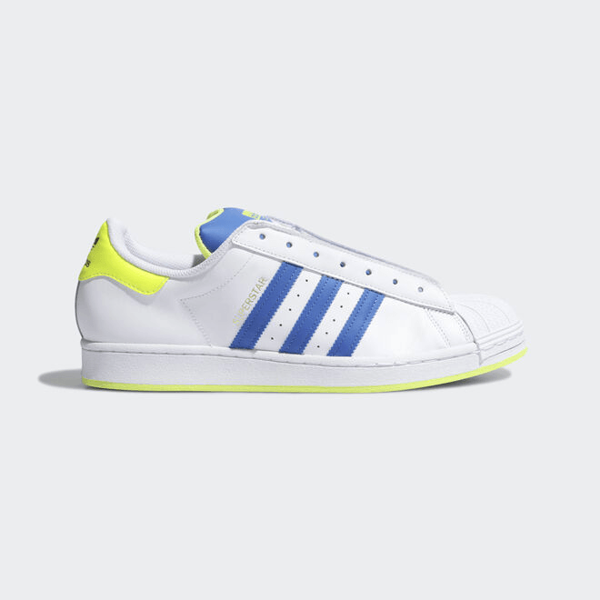 adidas Superstar Laceless White Blue Solar Yellow FV3020