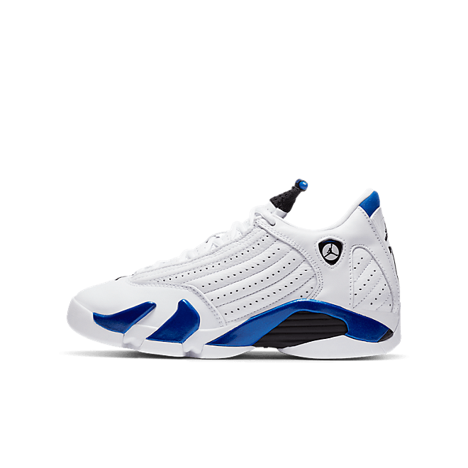 Jordan 14 Retro White Hyper Royal (GS) 487524-104