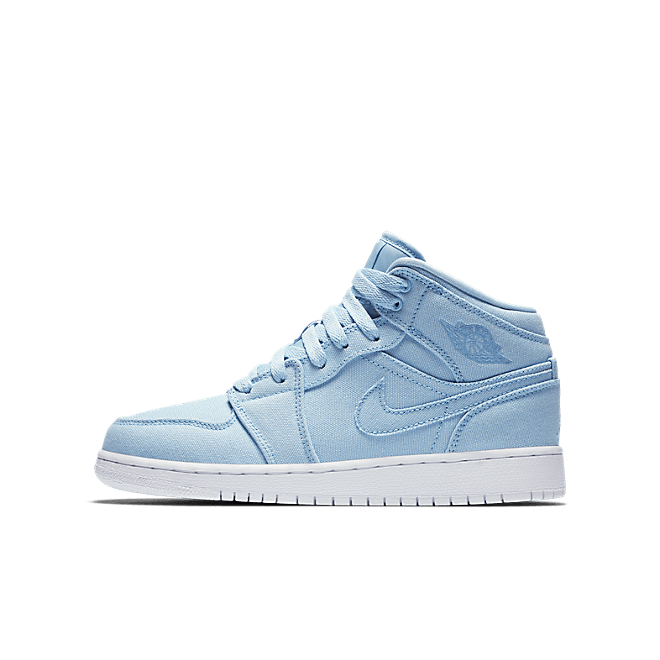 Jordan 1 Mid Canvas Ice Blue (GS) 554725-425