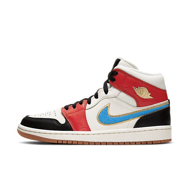 Jordan 1 Mid Sail Red Black Blue DC1426-100