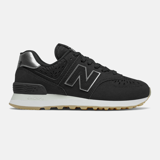 New Balance 574 - Black with Dark Silver Metallic WL574SCP