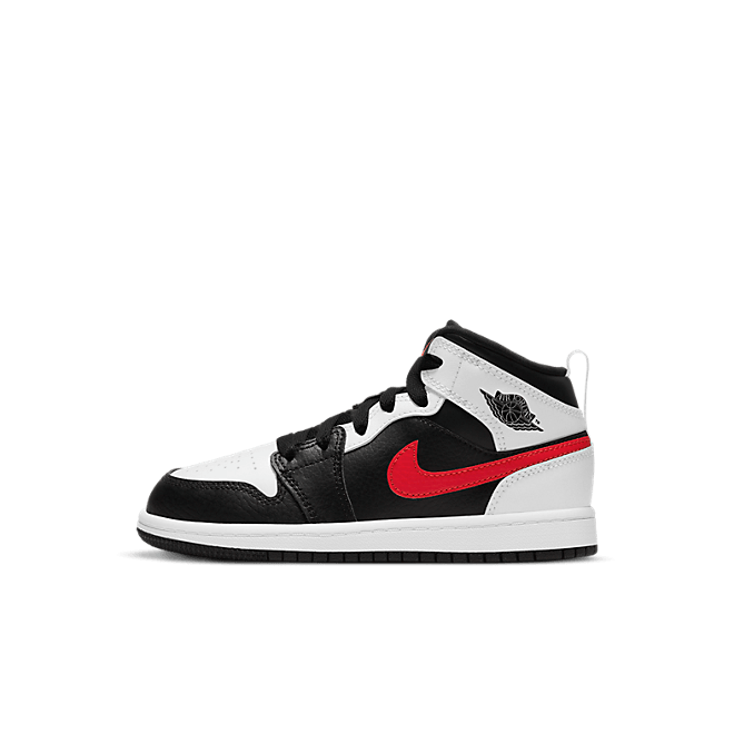 Jordan 1 Mid White Black Chile Red (PS) 640734-075