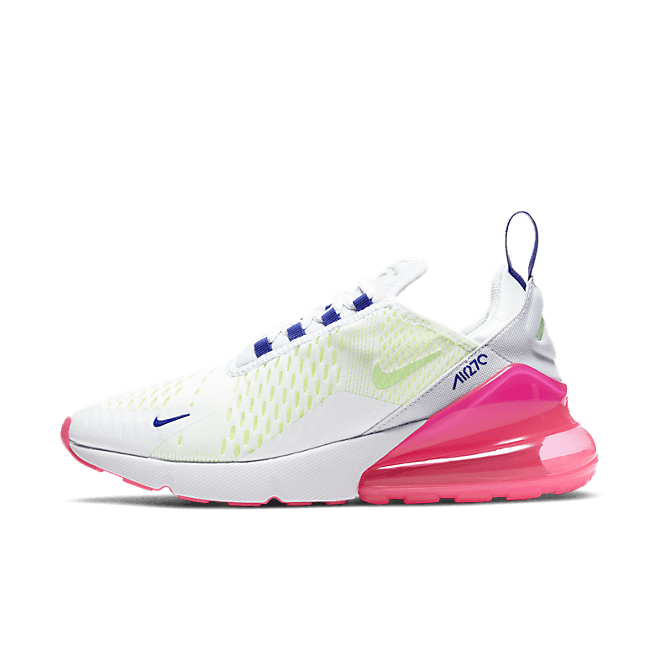 Nike Air Max 270 White Volt Pink Blast Indigo (W)