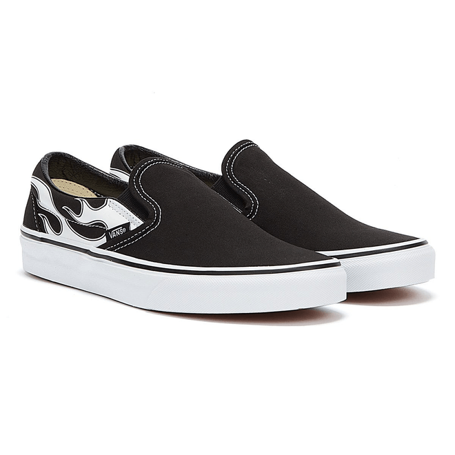 Vans Classic Slip On Flame Mens Black / White Trainers VN0A33TBK681