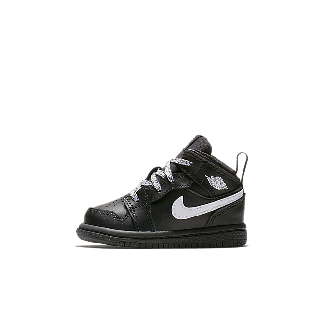 Jordan 1 Mid Black White Speckle (TD) 640735-049