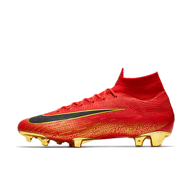 Nike Mercurial Superfly 6 Elite CR7 FG Firm Ground 'China' University Red/Black-Gold AJ3547-601