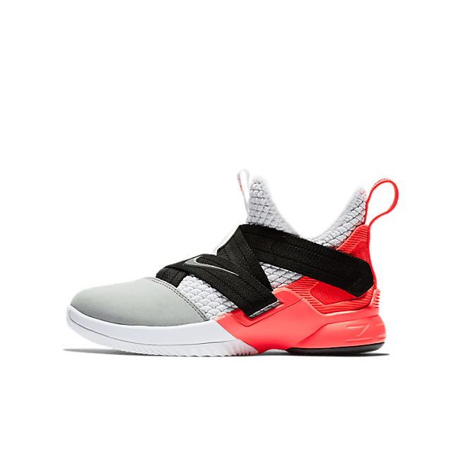 Kids Nike LeBron Soldier 12 SFG GS 'White Flash Crimson' White/Dark Grey-Flash Crimson