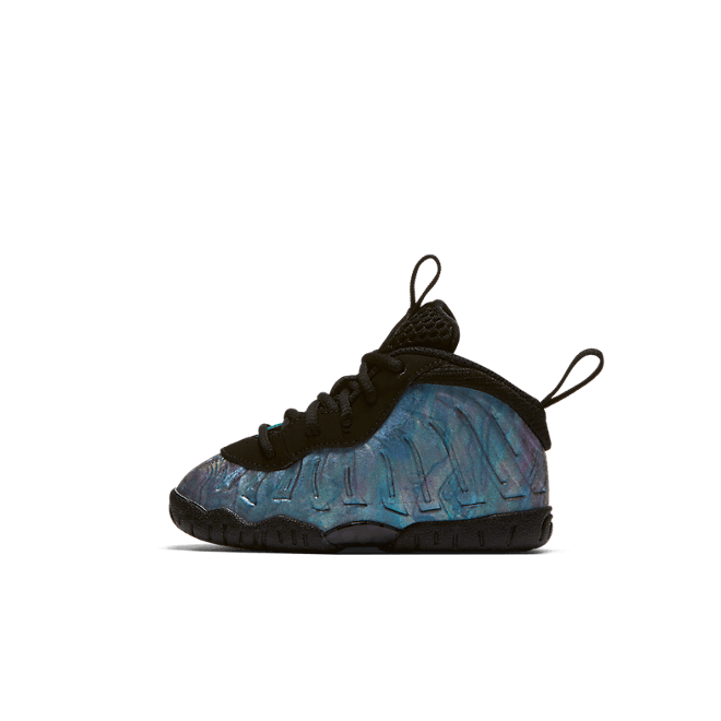 Nike Little Posite One PRM TD 'Abalone' Black/Aurora Green-Black