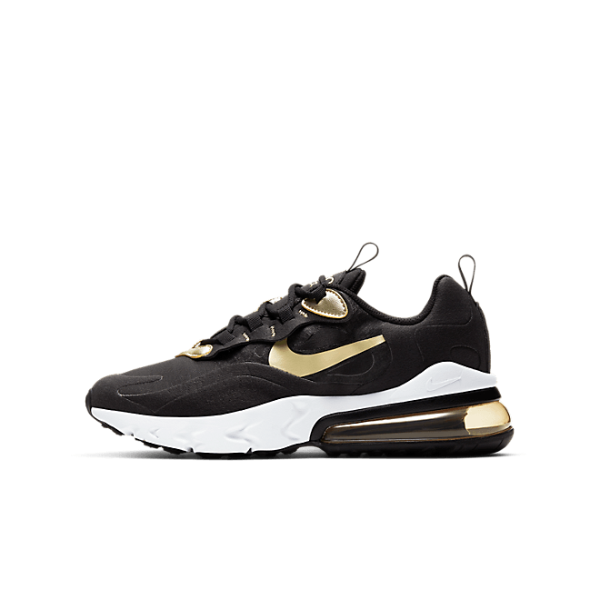 Kids Nike Air Max 270 React GS 'Black Metallic Gold Star' BQ0103-018 (Size: US 3.5Y) BQ0103-018