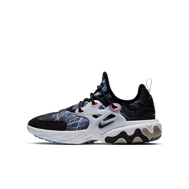 Kids Nike React Presto'Trouble at Home' GS Black/Habanero Red/University Blue/Black BQ4002-008