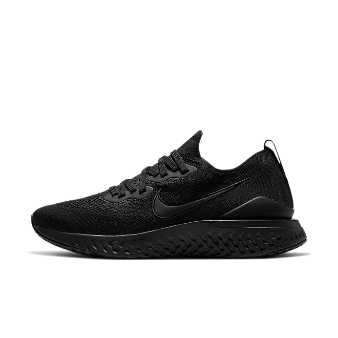 Womens Nike Epic React Flyknit 2 Black Black/Black/White WMNS BQ8927-011