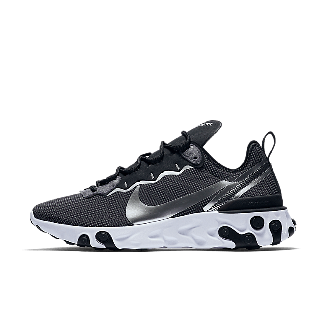 Nike React Element 55 Black Metallic Silver CQ4600-071