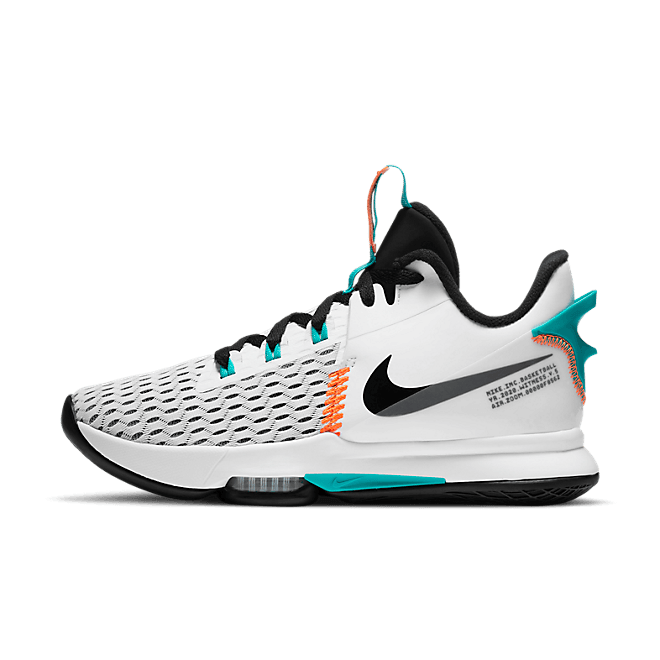 Nike LeBron Witness 5 'White Clear Jade' White/Clear Jade/Total Orange/Black