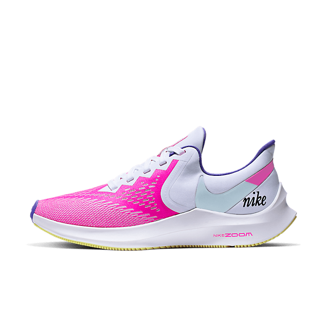 Nike Womens WMNS Zoom Winflo 6 'White Fuchsia' White/Laser Fuchsia ...