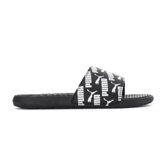 Puma Cool Cat Bold 2 Slide All Over Logo Black White 382463-02