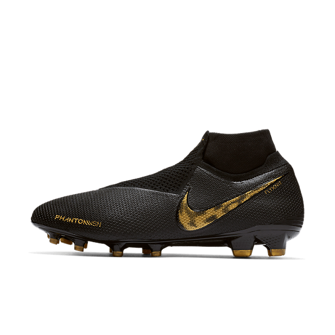 Nike Phantom Vision Elite DF FG Black Metallic Vivid Gold