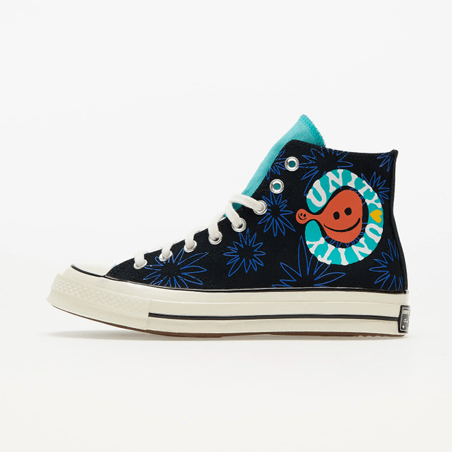 Converse Chuck 70 Unity Floral Print Black/ Washed Teal/ Game Royal 172824C