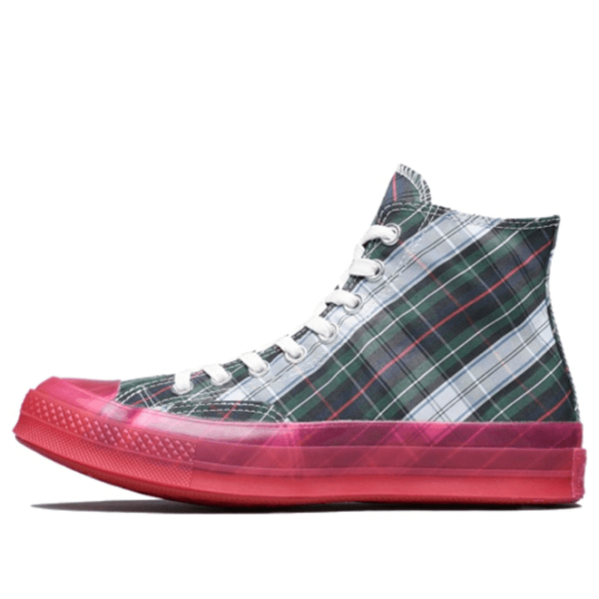 Converse Chuck Taylor All-Star 70s Hi Plaid Translucent Midsole Red