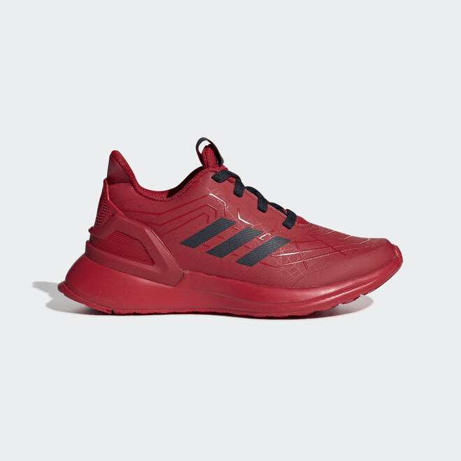 Kids adidas Marvel x RapidaRun K 'Spider-Man' Scarlet/Legend Ink/Cloud White Marathon Running  G27557