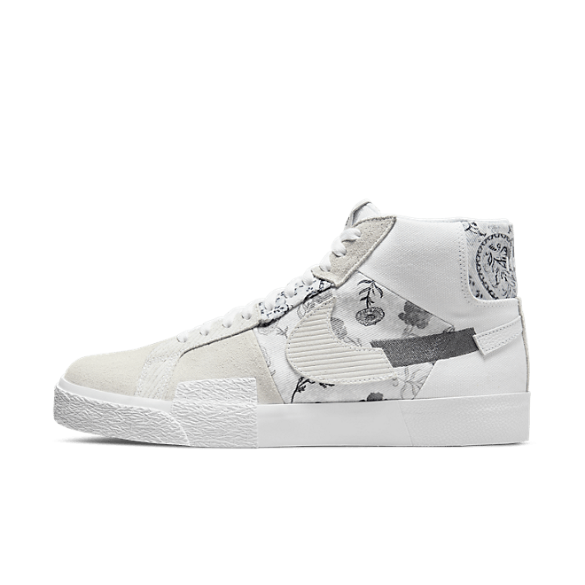 Nike SB Zooom Blazer Mid Edge Floral White Grey DM0859-100