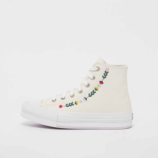 Chuck Taylor All Star EVA Lift Platform Floral Embroidery