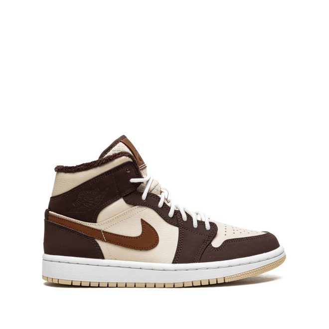 Womens Air Jordan 1 MID SE "Cream Dark Chocolate" DO6699