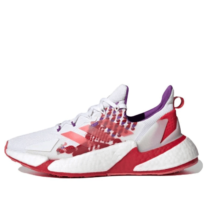 adidas X9000l4 WHITE/RED/PURPLE Marathon Running 