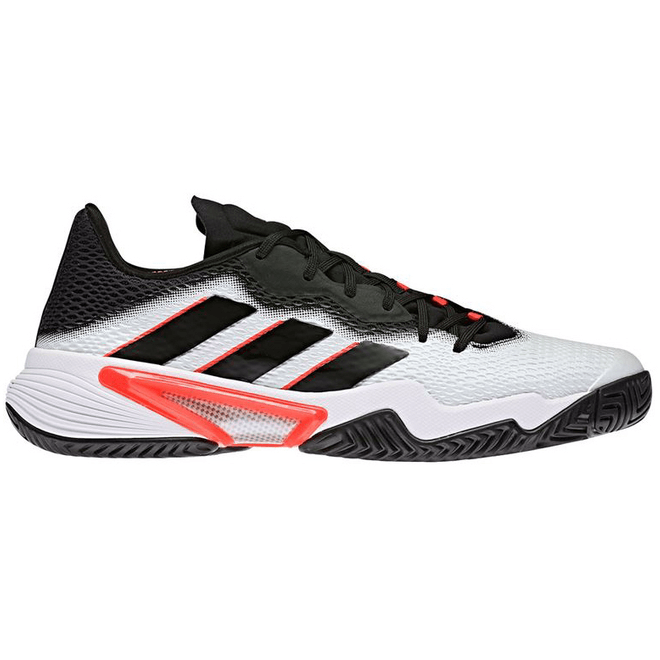 adidas Barricade White Black Solar Red