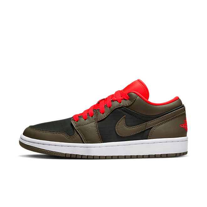 Jordan 1 Low Black Olive Bright Crimson DQ6076-002