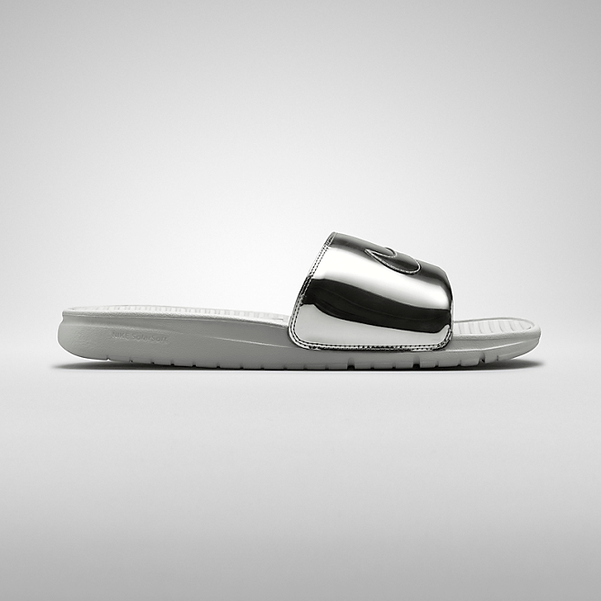 Nike Benassi Solarsoft 'Liquid Silver' 696116-002