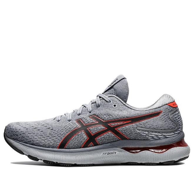 ASICS Gel-Nimbus 24 Grey Red Marathon Running 